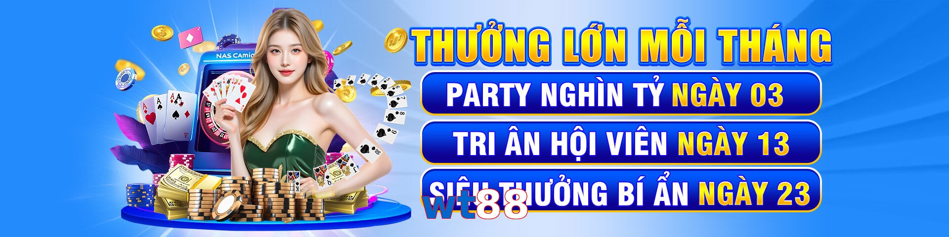Trò chơi Slot được yêu thích tại wt88
